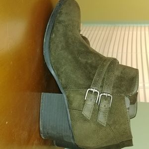 Dark Green High Heel Boots